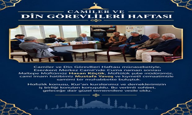Camiler ve Din görevlileri Haftası 